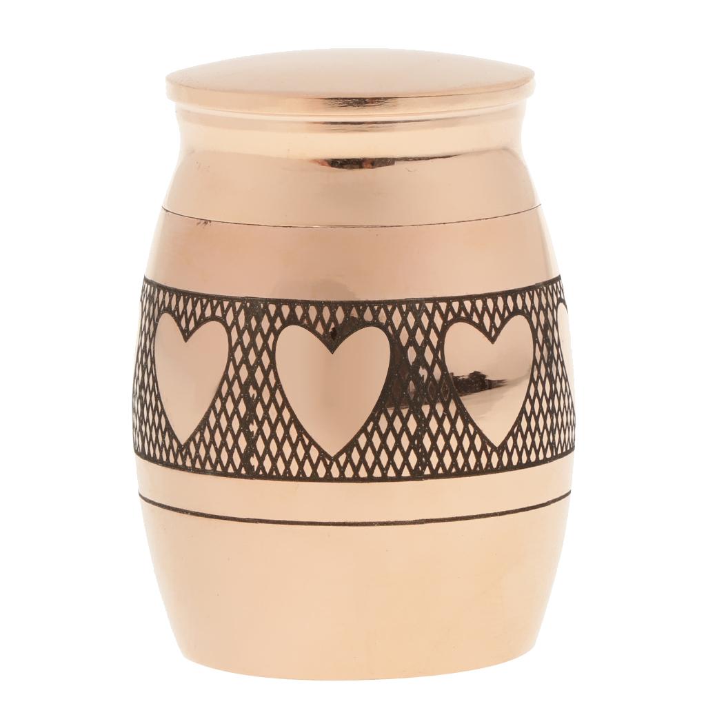 Stainless Steel Cremation Urn Ash Memorial Jar Heart