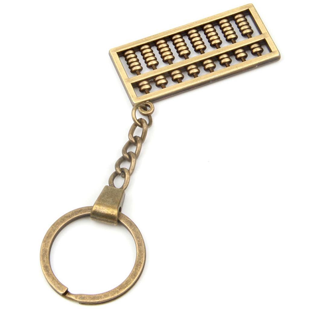 Retro bag pendant bronze small abacus key chain