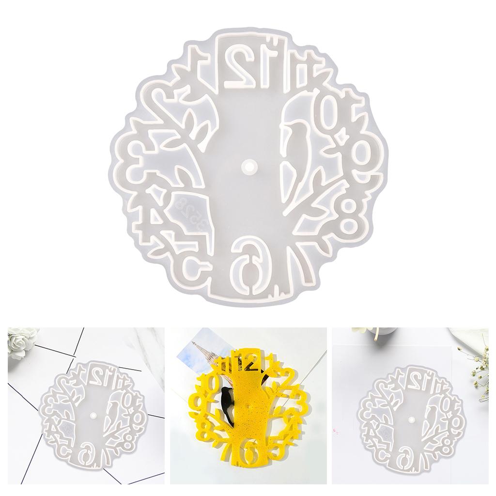 Silicone Clock Mold DIY Set Art Epoxy Resin Casting Modeling Clock Mold 