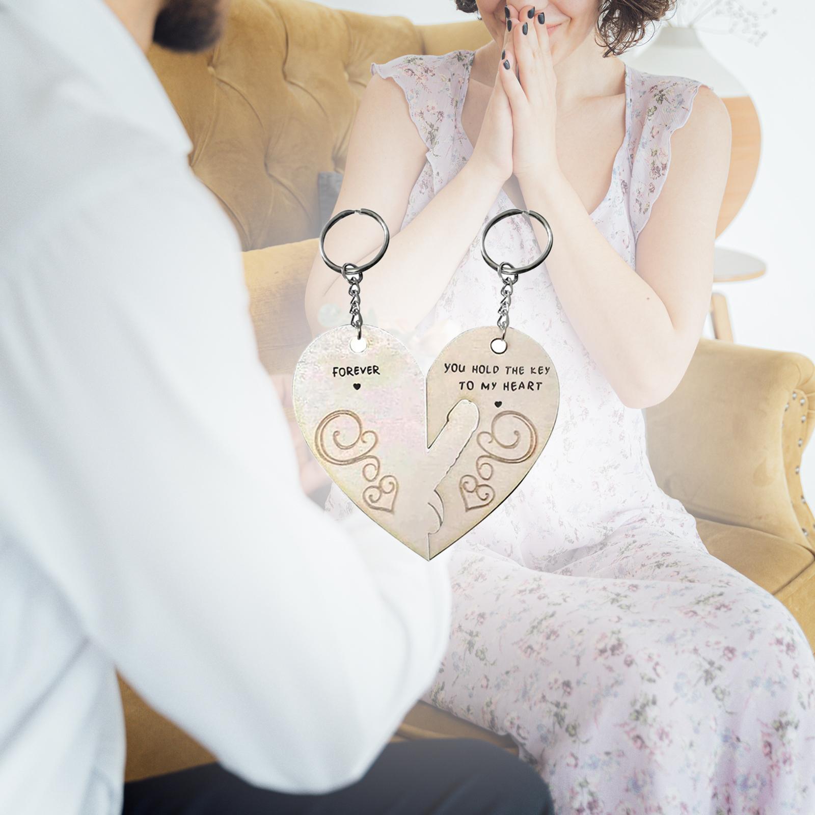 Couple Keychain Girlfriend Boyfriend Him Her Lover Valentine'S Day Gift