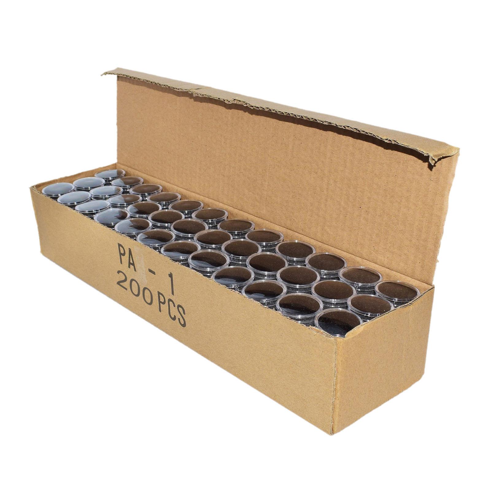 200 Pieces Small Loose Display Box with Clear Lid Empty Gemstone Holder Case Black