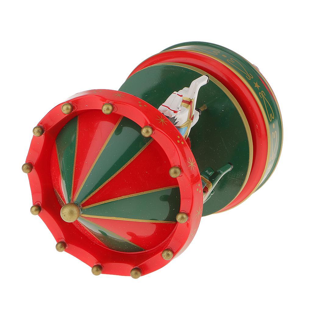 Classic Wooden Carousel Musical Box Wind Up Toy Kids Christmas Gift ...
