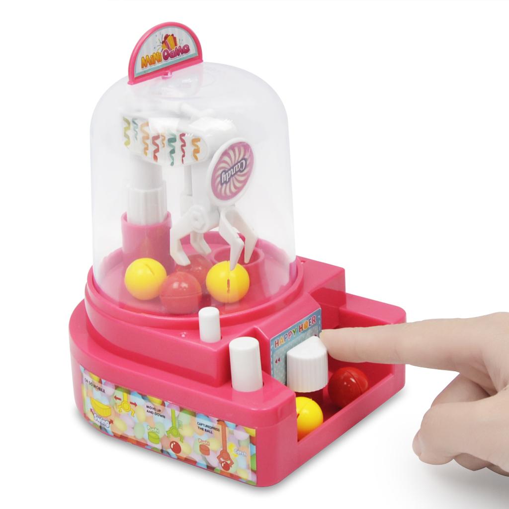 Plastic Simulation Mini Claw Machine Candy Grabber Machine For Kids - Pink