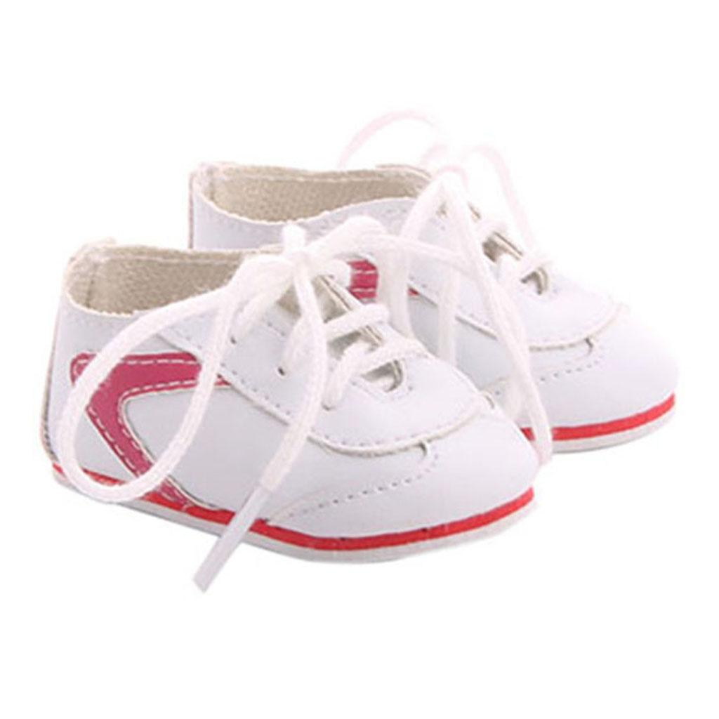Handmade Princess Lace-up Shoes for 18inch Girl Doll or 43cm Baby Doll Accs