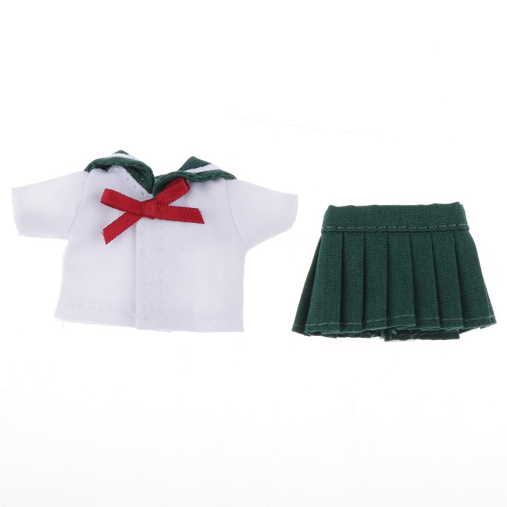 Doll Clothes Outfit School Uniform for Obitsu11 Doll Party Costume Decor