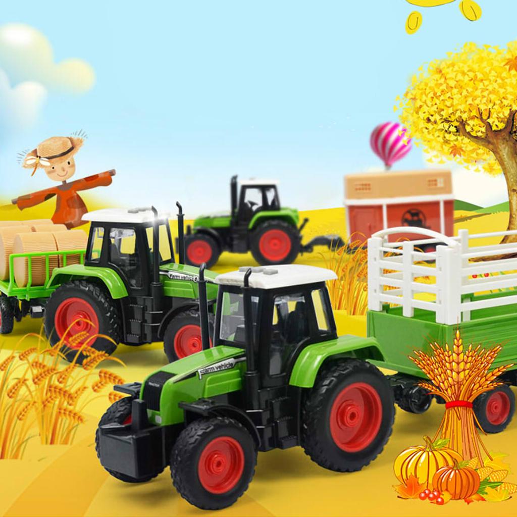 Kids Vehicles 1:16 Farm Tractors with Sound Model for Preschool ...