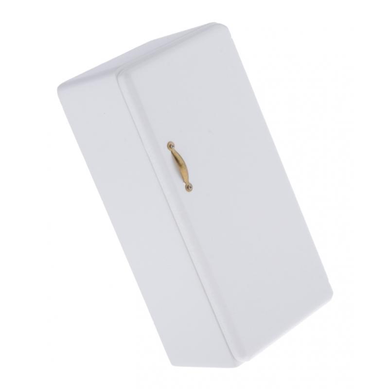 1/12 Dollhouse Miniatures Single Door Fridge Kitchen Ornaments White