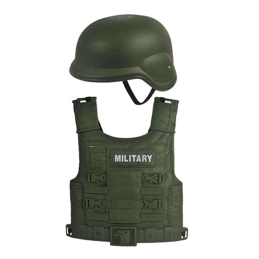 14pcs Kids Boys Toy Tool Kits Fancy Army Outdoor Costumes Helmets Model Toys