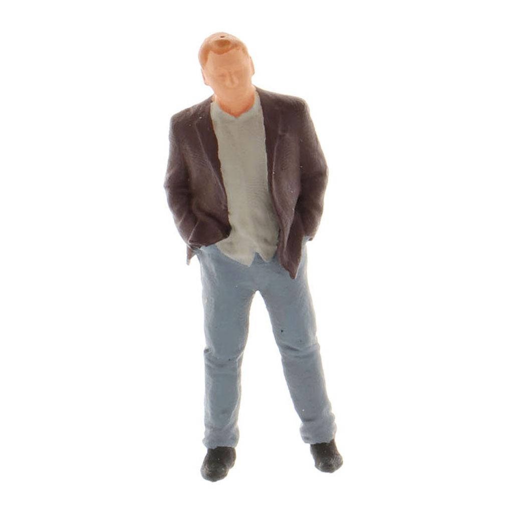 1/64 Figures Diorama Office Scene Model Boss Middle-aged Man