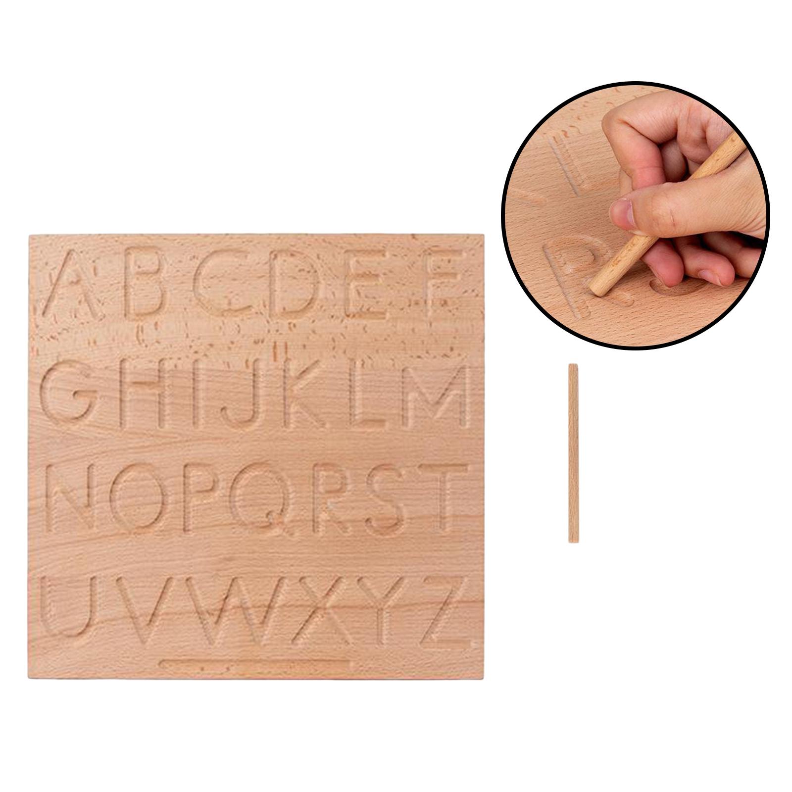 2pcs Double Sided Montessori Tracing Boards Alphabet Number Learning