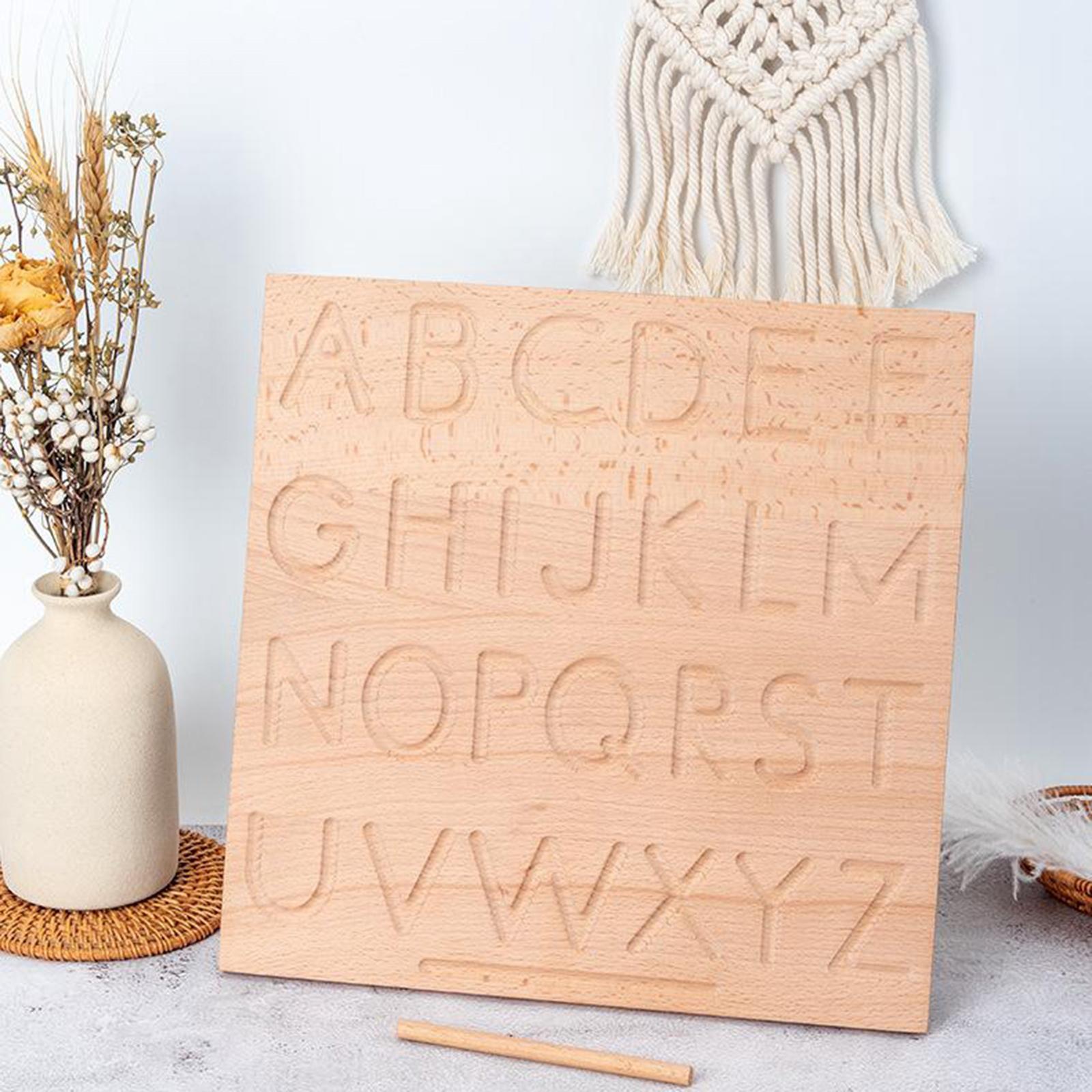 Montessori Tracing Boards Double Sided Wooden Learning Material Alphabet