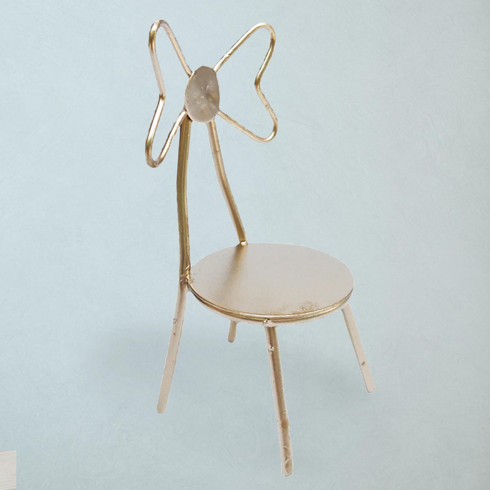 4x1/12 Scale Dollhouse Mini Chairs Model Living Room Bedroom Scenery Accs