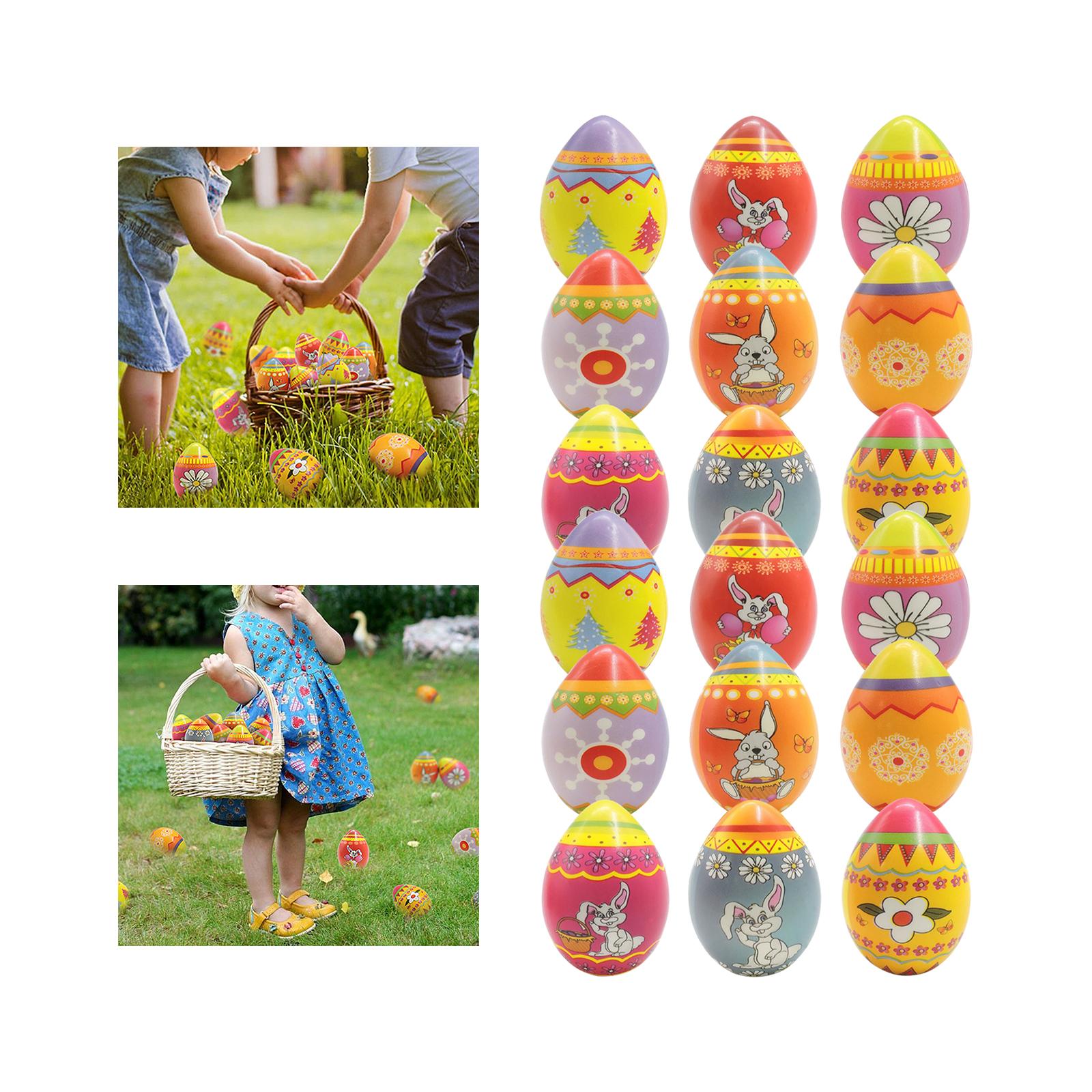 18x Easter Eggs Easter Basket Stuffers Squishy Squeeze Balls Sensory Toy