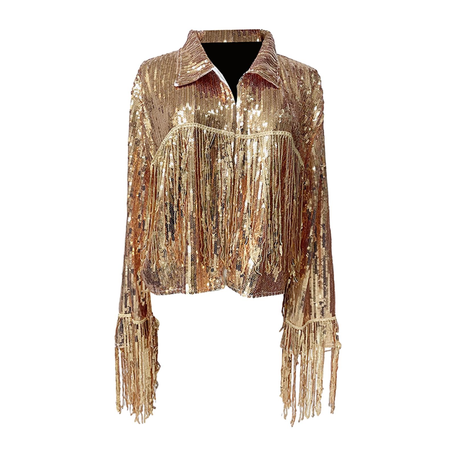 Sequin Jacket Lapel Coat