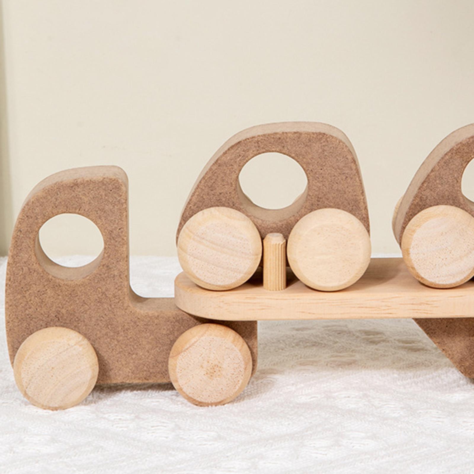 Unfinished Wooden Cars Educational for Preschool Woodworking Early Education