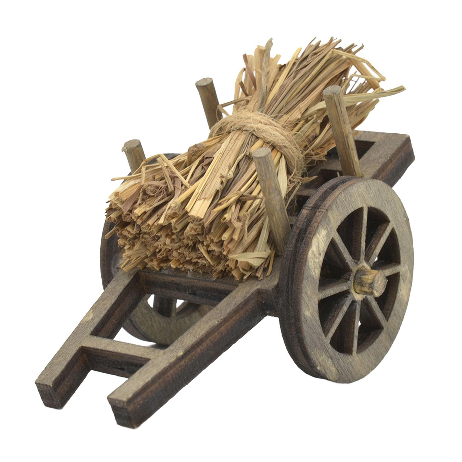 Miniature Firewood Cart Model