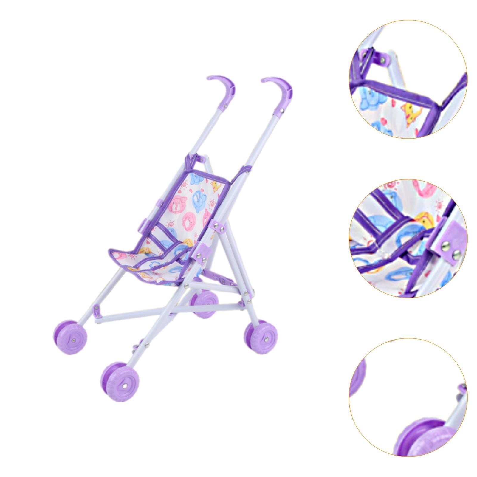 Trolley Toys Educational Role Playing Doll Accessories Doll Carrier Foldable violet
