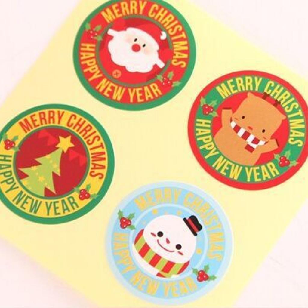 2x10 Sheets Merry Christmas Badge Seal Sticker Gift Wrapping DIY Craft