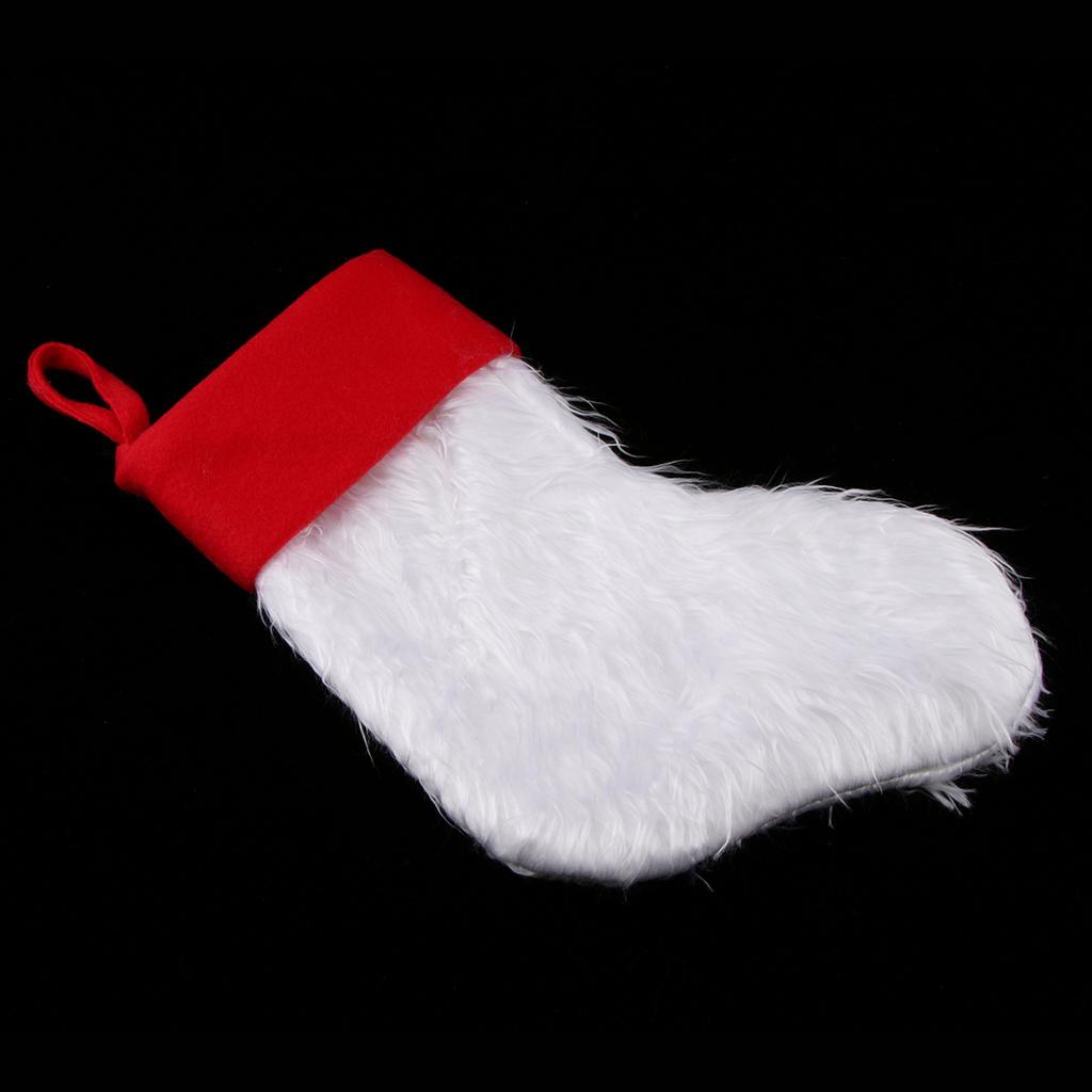 8.6 inch Plush Christmas Stocking Gift/Treat Bags 35cm Red Mouth