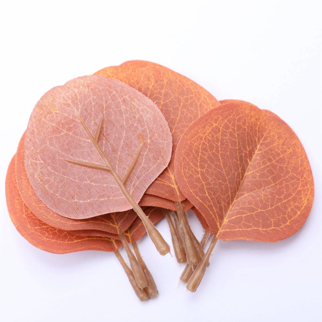 50Pcs Artificial Eucalyptus Leaf Plastic Plants Floral Greenery Coffee