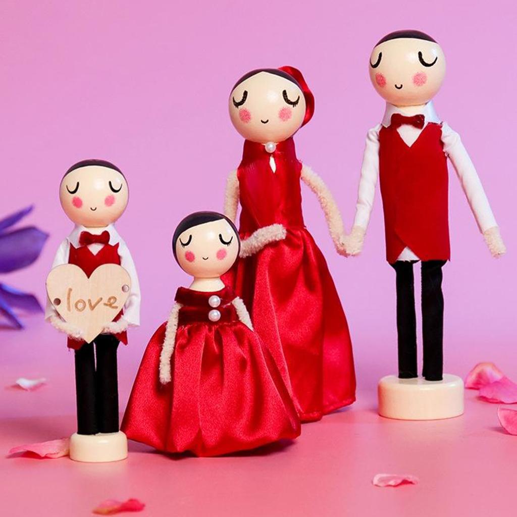 4 Pieces/Set Dolls Ornaments Style 3