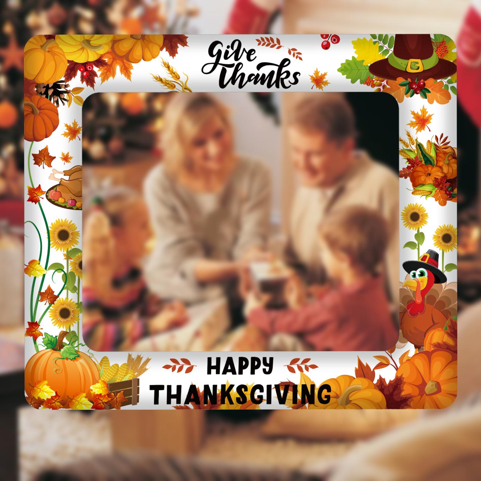 Thanksgiving Day Inflatable Photo Frame Photo Props for Family Holiday