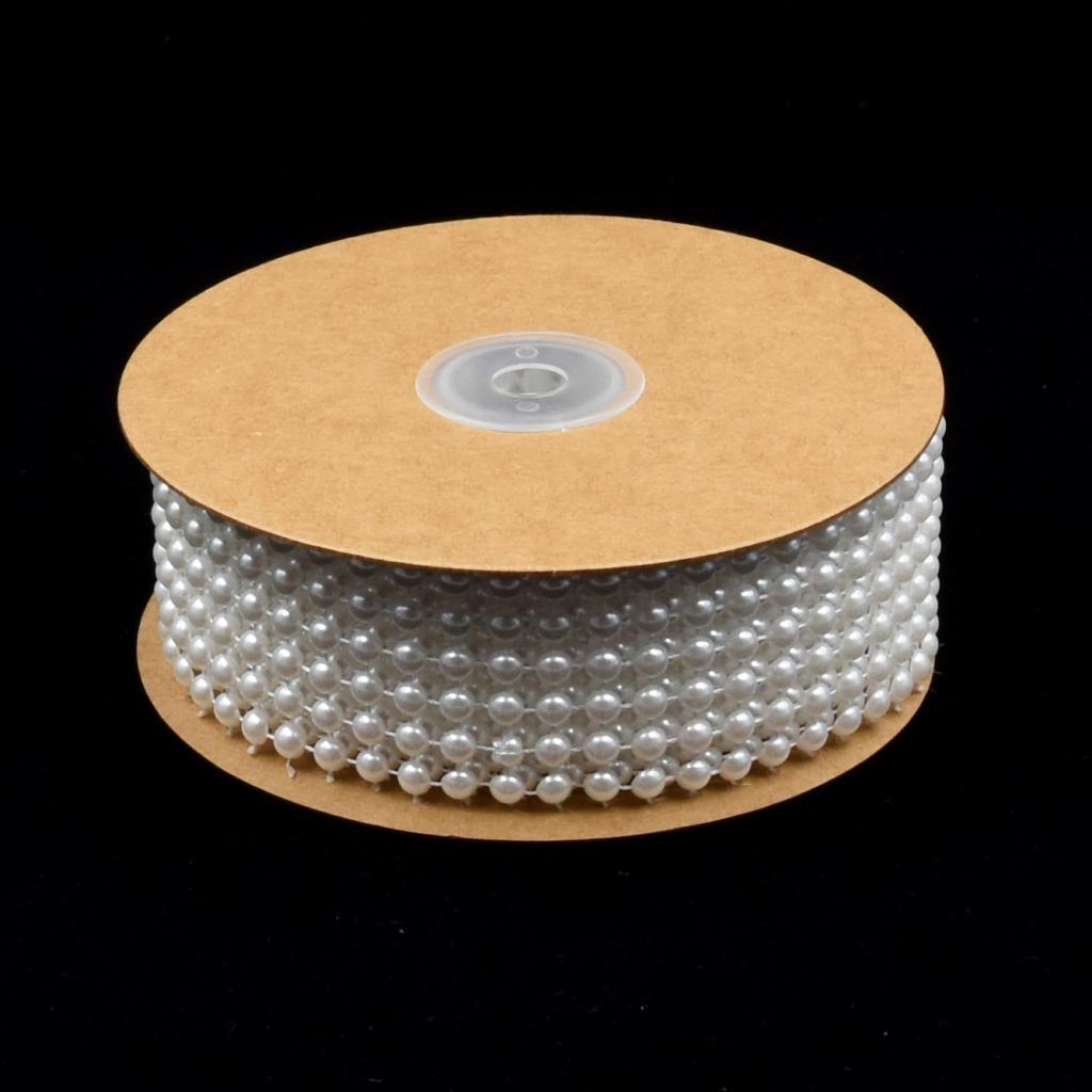 5 Yards Beads Pearl String Ribbon Garland for Craft Wedding Decoration Scrapbook
