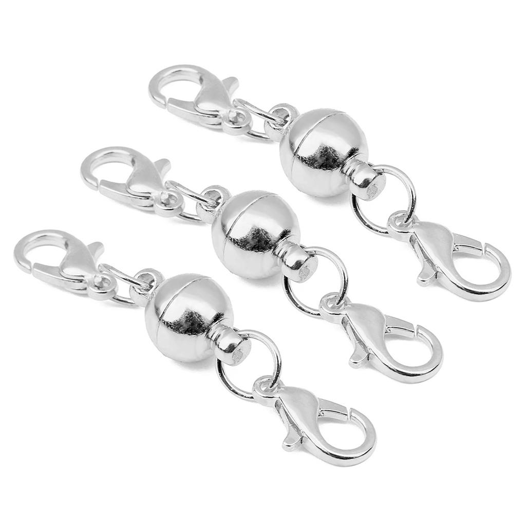 2x5 Set Jewelry Findings Magnetic Lobster Clasps DIY Necklace Bracelet 40x8mm