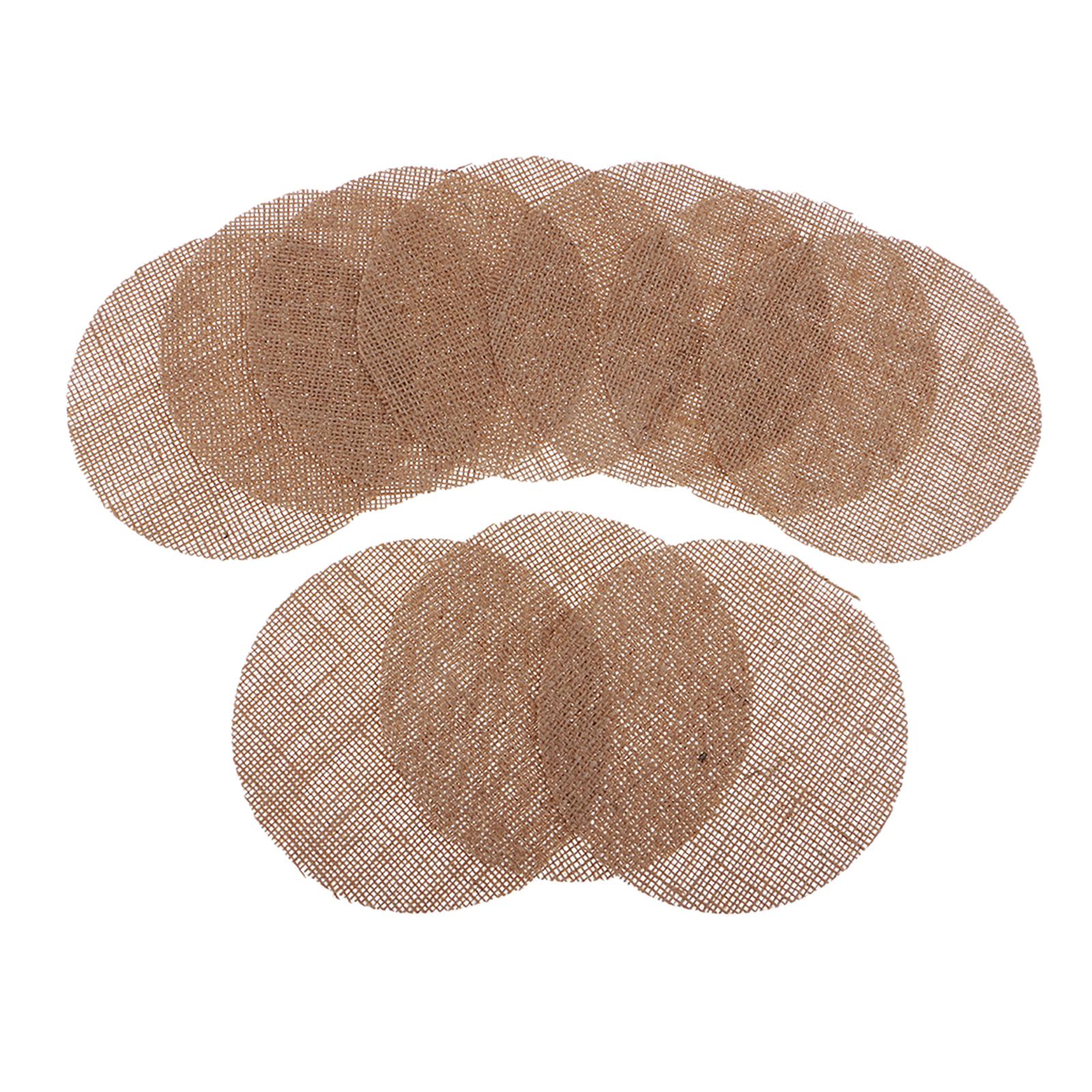 10 Pieces Natural Burlap Hessian Table Mat Placemats Doilies Coaster 15cm