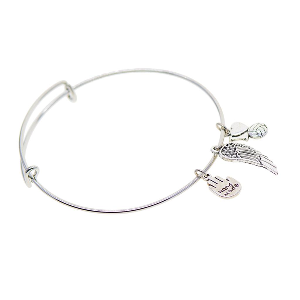 6x50Pc Beaded Tibetan Silver Love Shape Charms Pendant Jewelry Findings Making