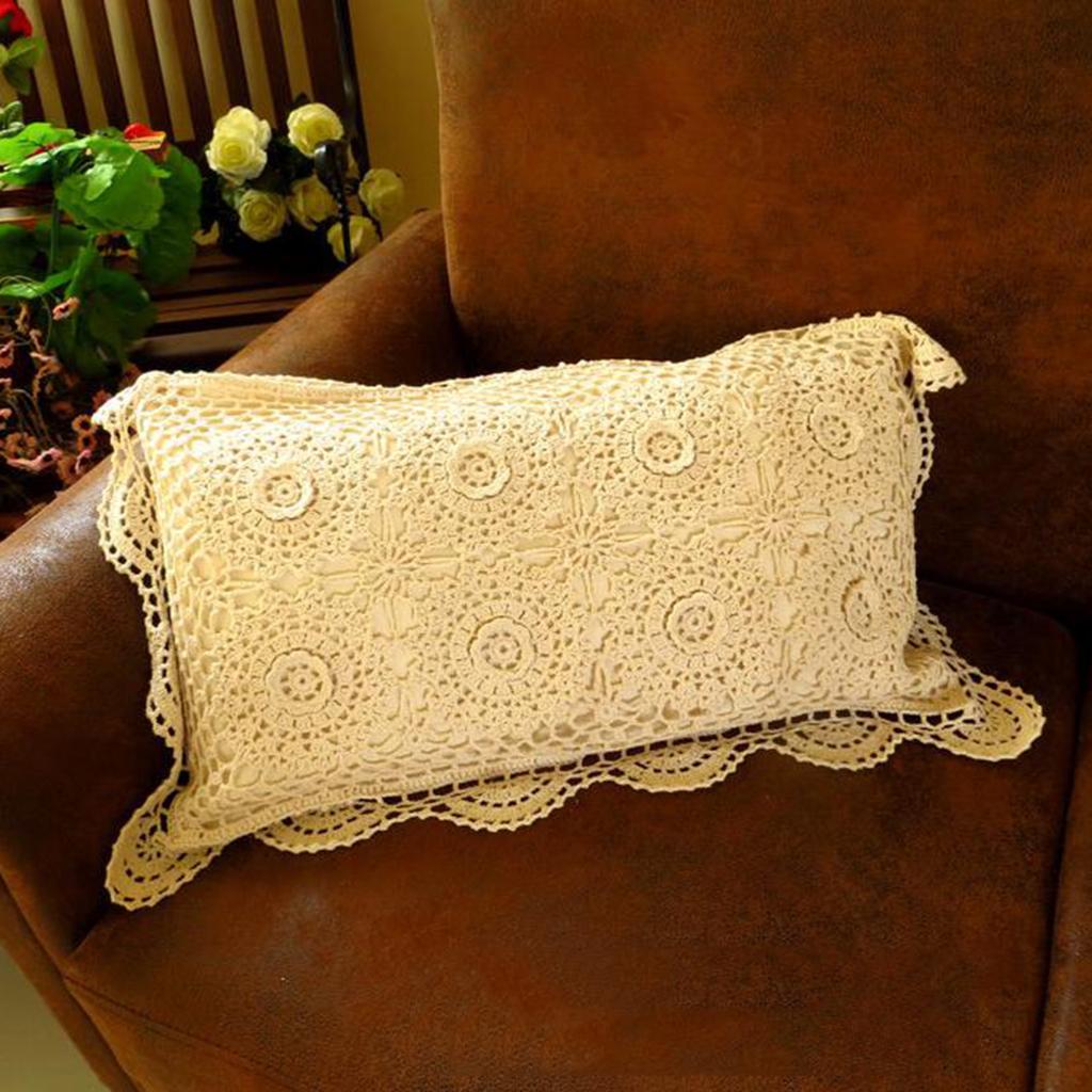 Cotton Crochet Lace Pillow Case