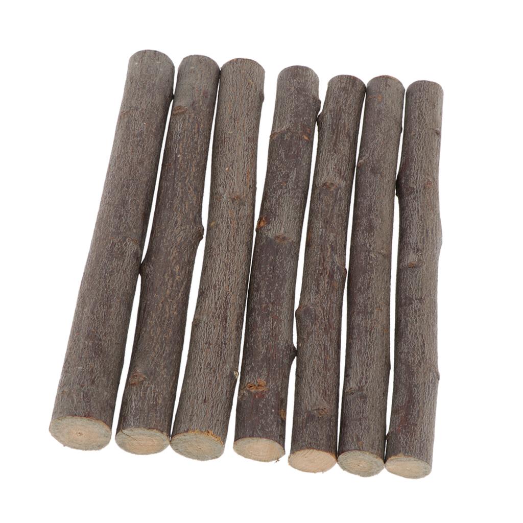 7Pcs Natural Round Wood Sticks Wood Crafts Branches Modelling Arts Projects