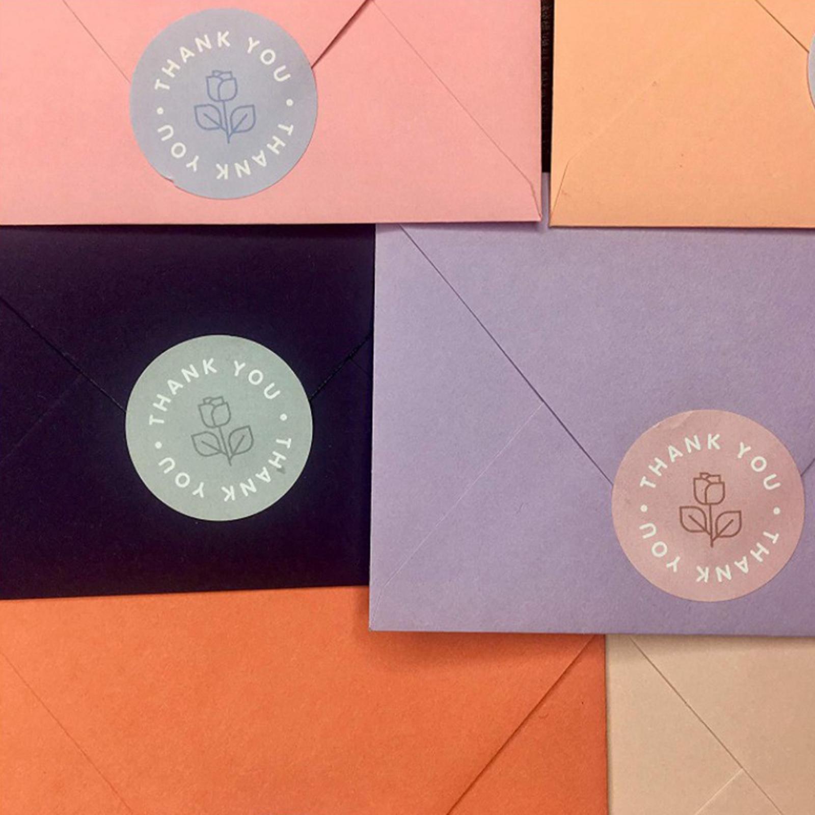 3x500pcs Thank You Stickers Envelope Labels Round Business Stickers Style3