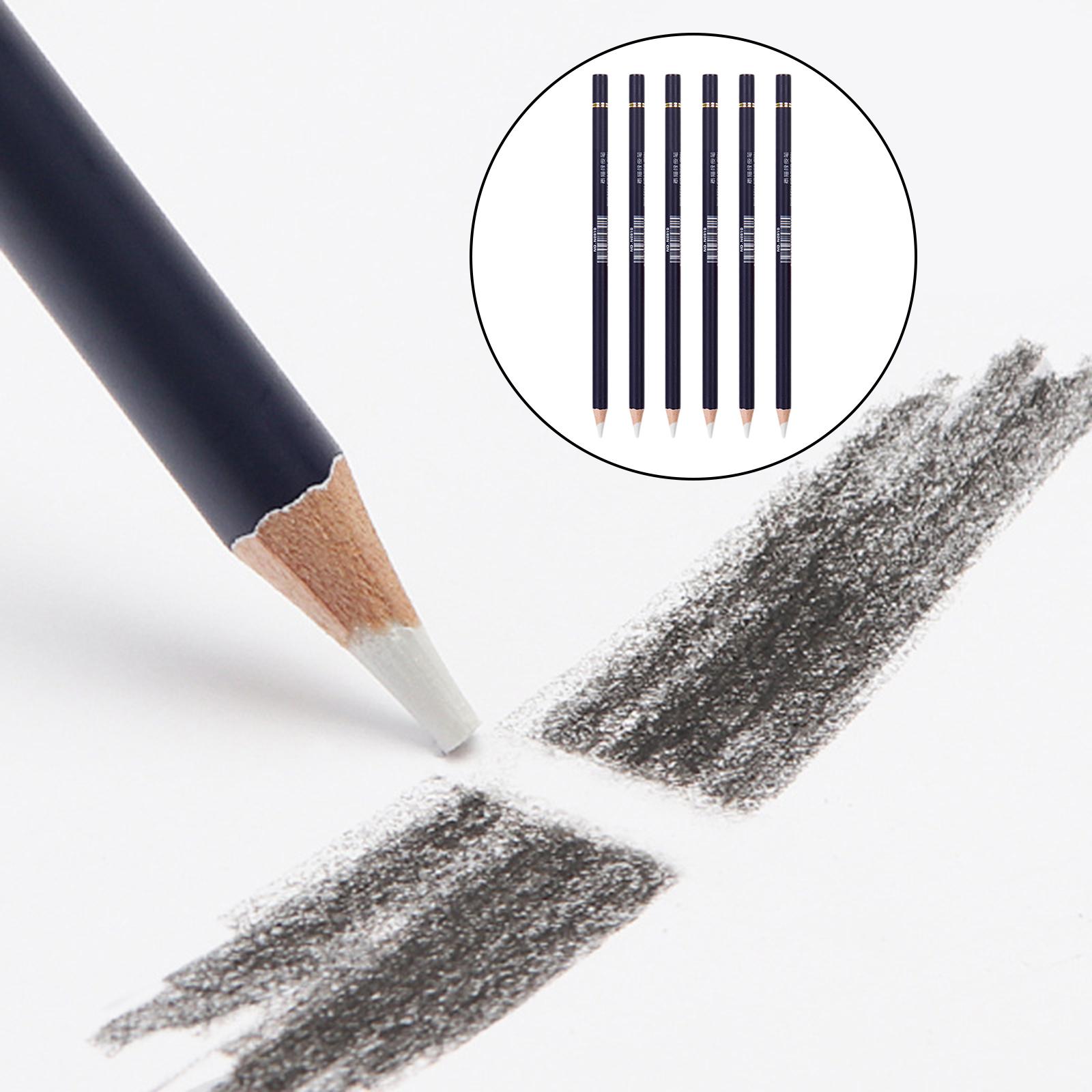 6x Creative Rubber Pencil Eraser Painting Drawing High Precision Pen Shape