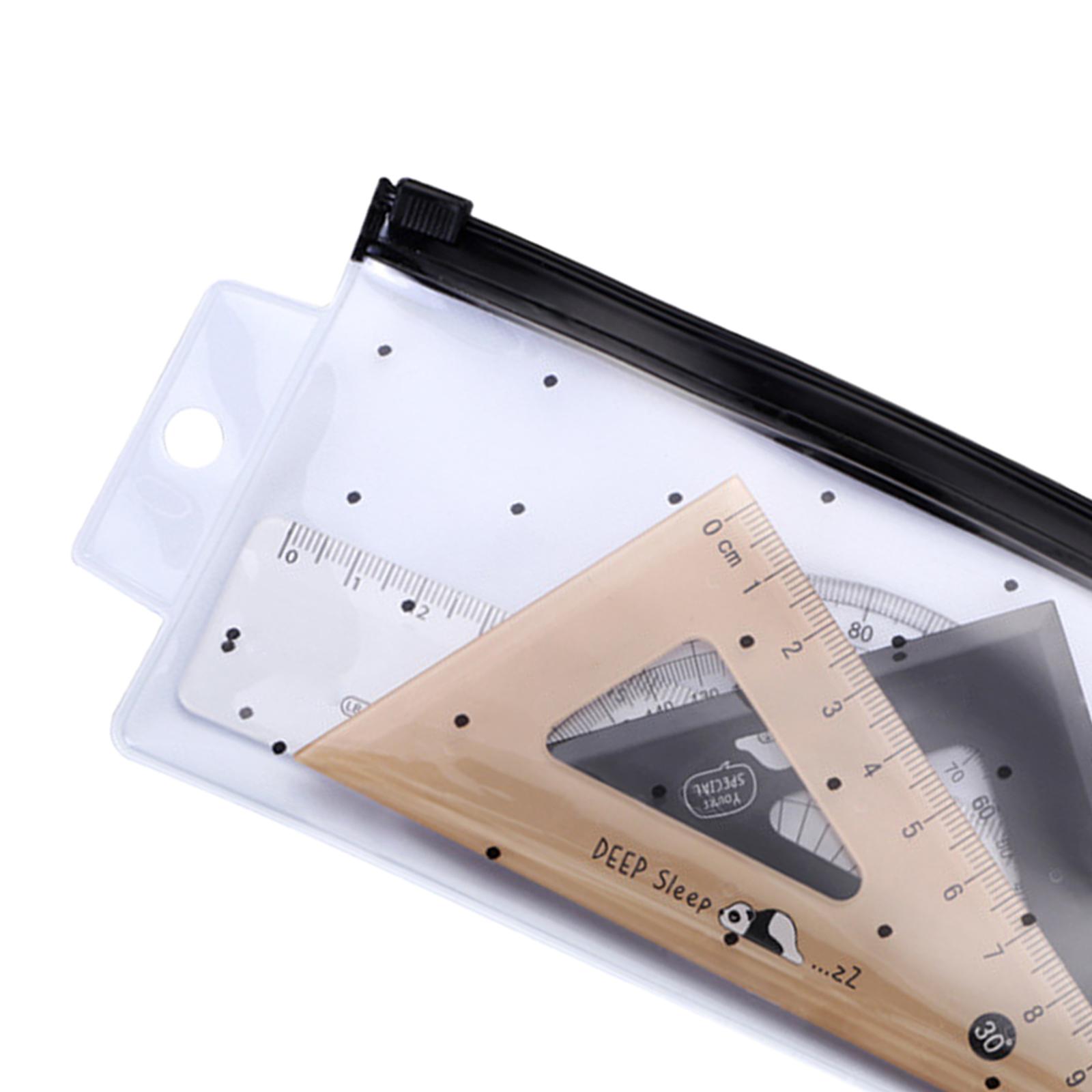 4x Geometry Math Ruler Measuring Tool Office Architects