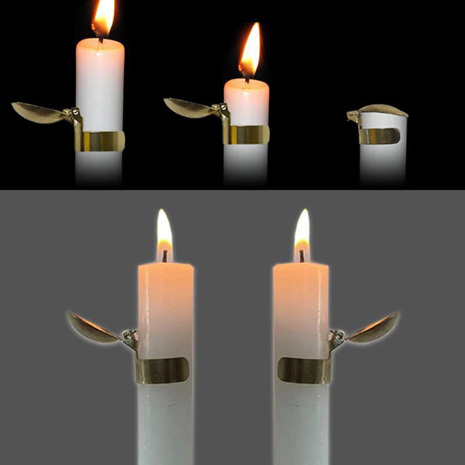 3xCandle Snuffer Clip on Unique Automatic Candle Extinguisher Candle Care Tool Argent