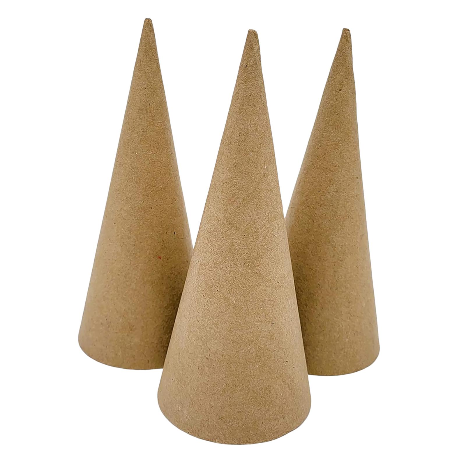 Paper Mache Cones 3 Pieces