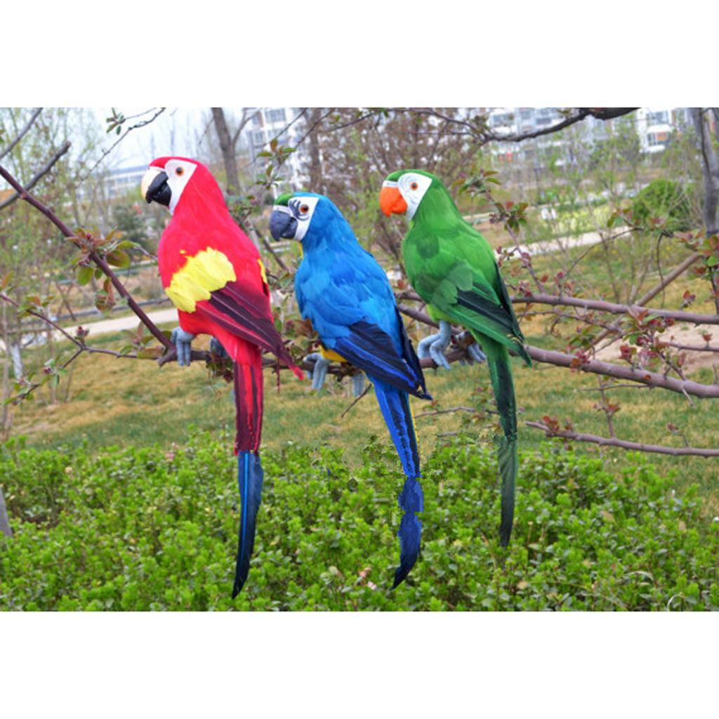 Fake Artificial Parrot Model Toy for Home Office Desk Decoration (45cm ...