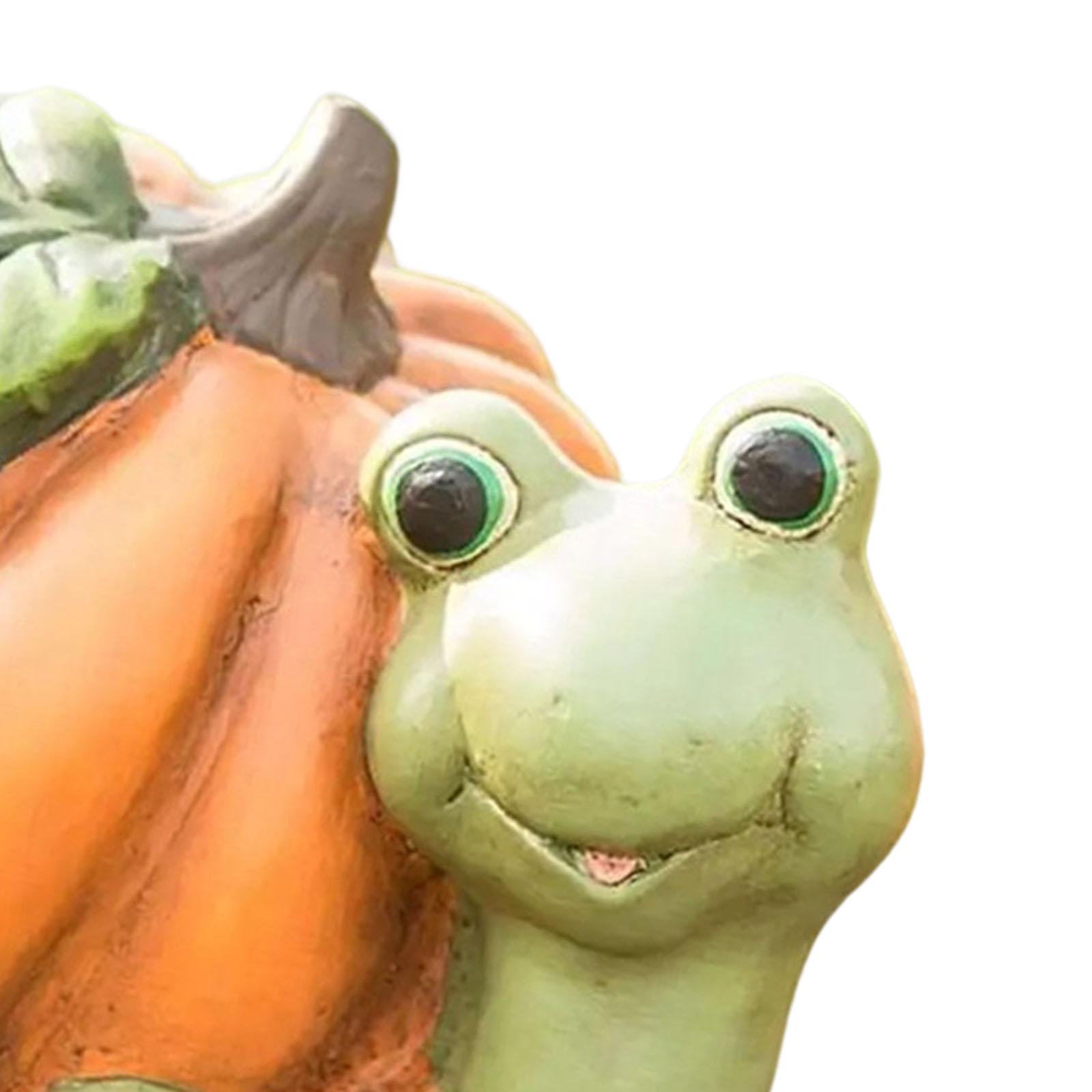 Halloween Sculpture Pumpkin Animals Figurine for Outdoor Home 13cmx8cmx12cm