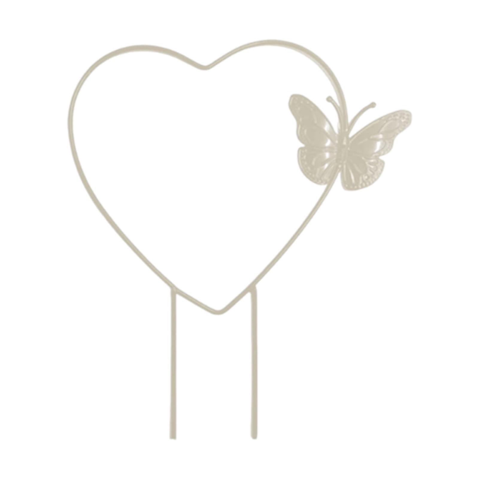 Heart Shaped Plant Trellis White