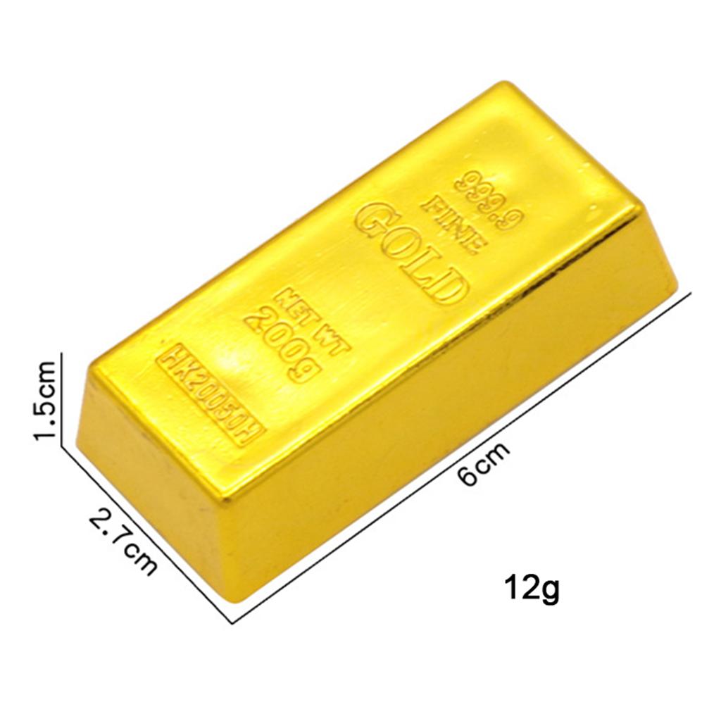 2pcs Fake Gold Bullion Bar Paperweight Door Stop Toys