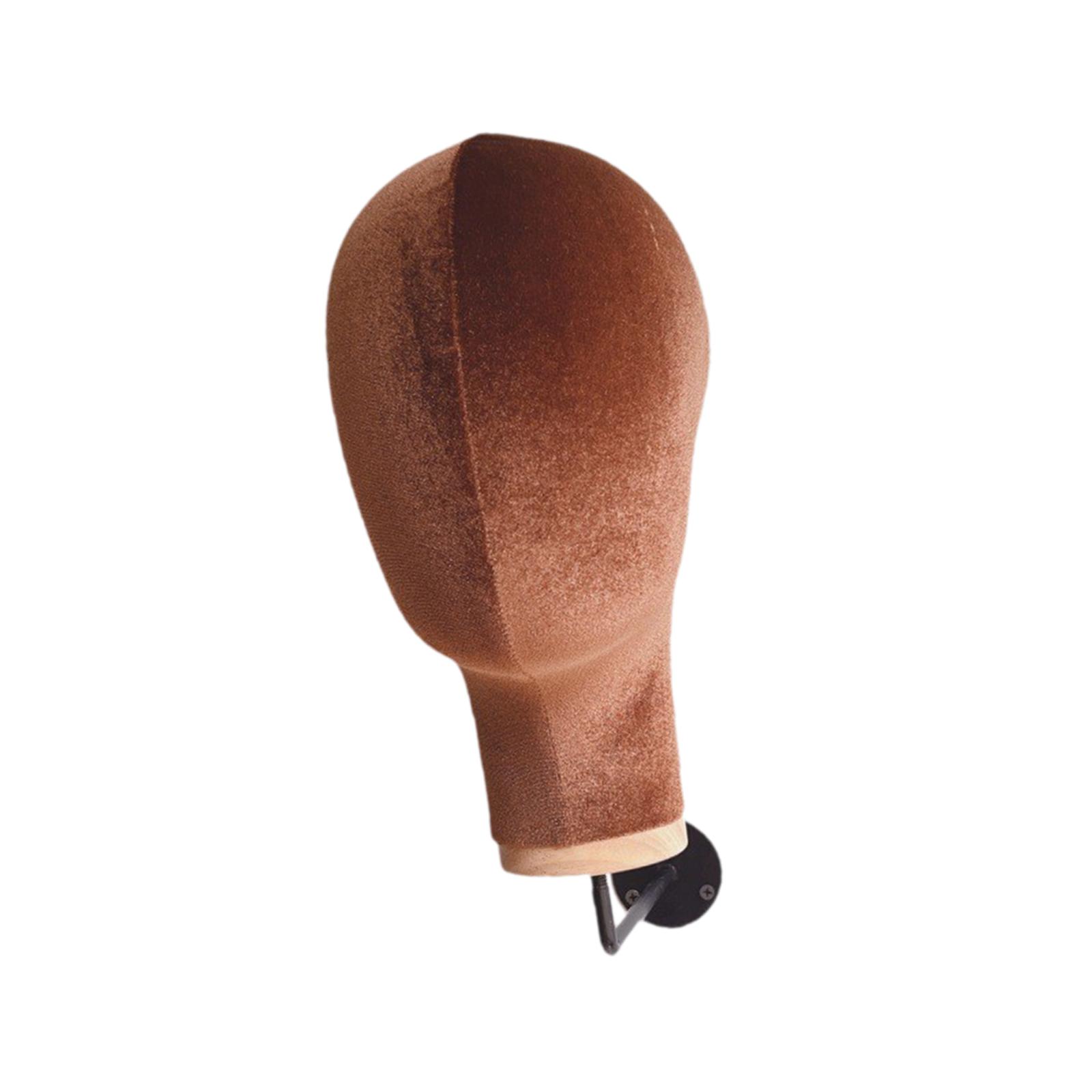 Mannequin Head Sturdy Fashion Wall Mounted Wig Stand for Salon Shopping Mall Brown