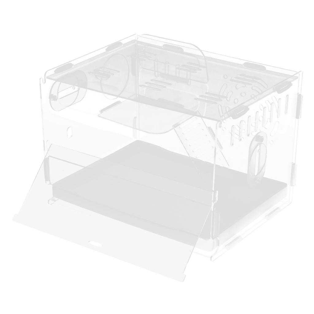 Acrylic Hamster Cage House Nest Play Space Habitat ​Single-deck Small Drawer