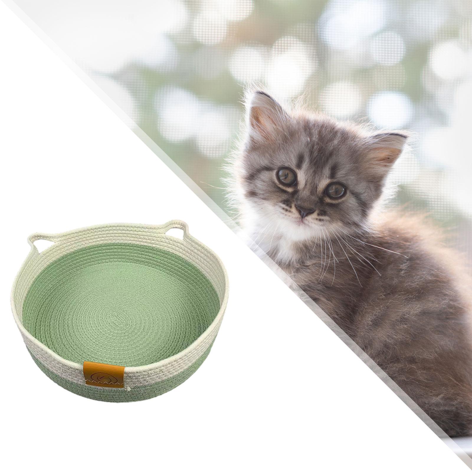 Cotton Rope Cat Bed Basket Lounge Bed Wear Resistant Rest Sleeping Bed