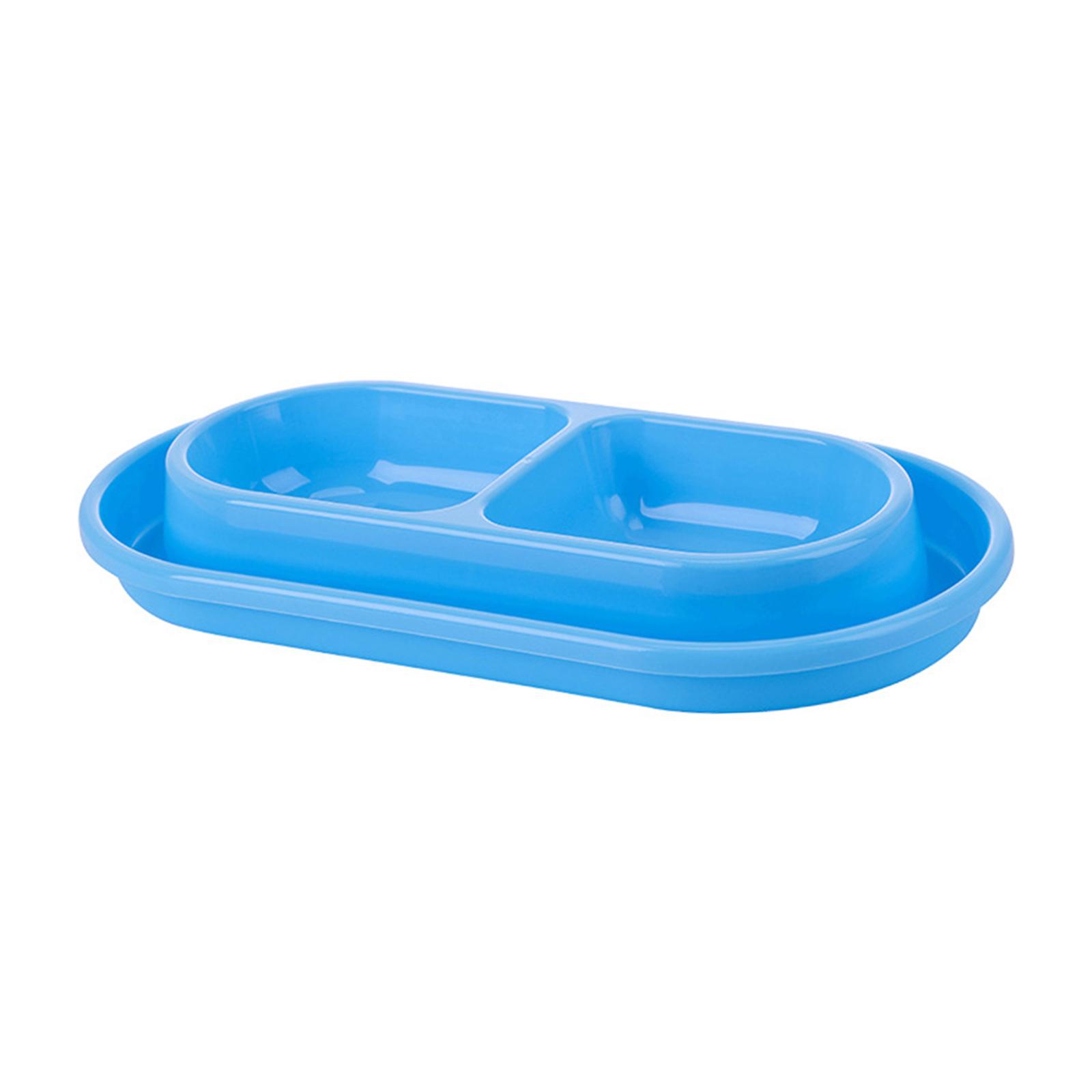Cat Double Bowl L Blue