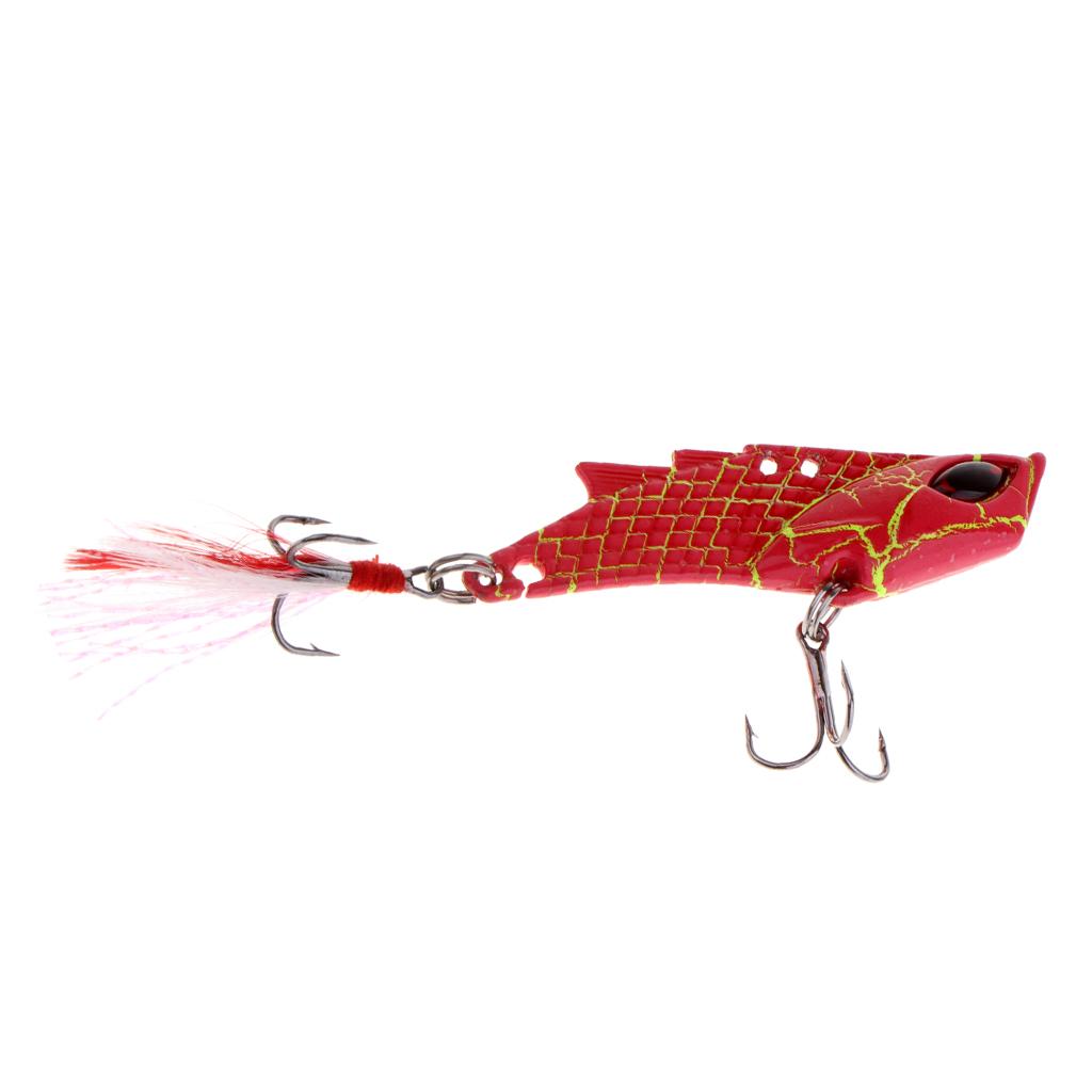 Metal Vibration VIB Fishing Lure Spinner Spoon Hard Bait Crankbaits Red