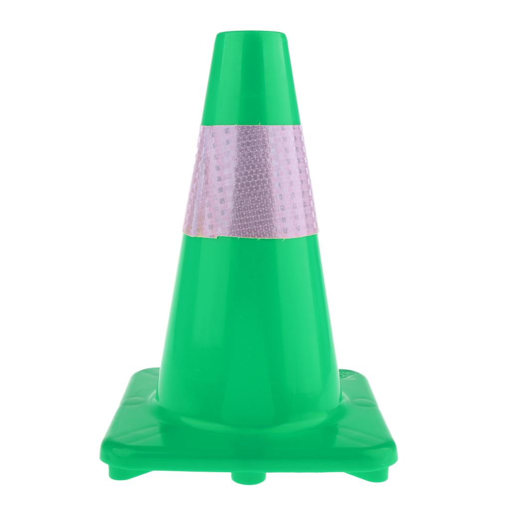 Plastic Reflective Safety Cone Roller Inline Skating Slalom Road Cone Green
