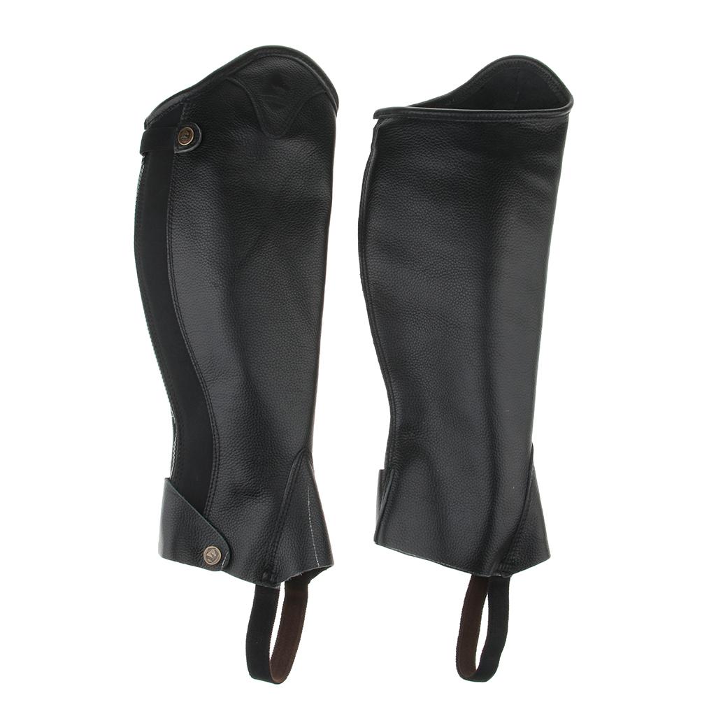 Zipper Adult Leather Half Chaps Equestrian Gaiters Men / Women eBay