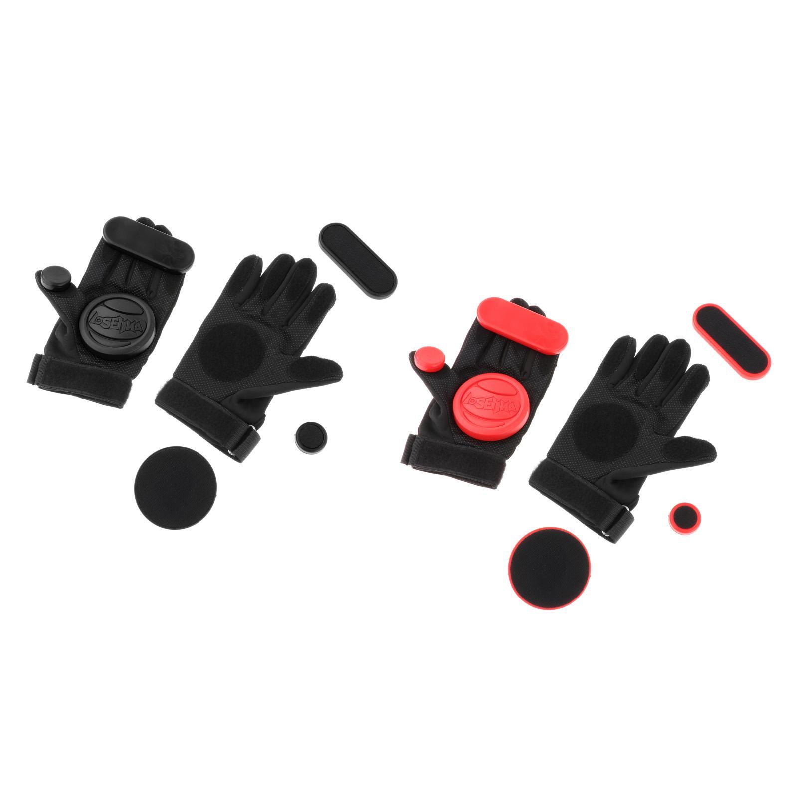 Downhill Skateboard Gloves Longboard Drift Gloves Skate Accessories Black