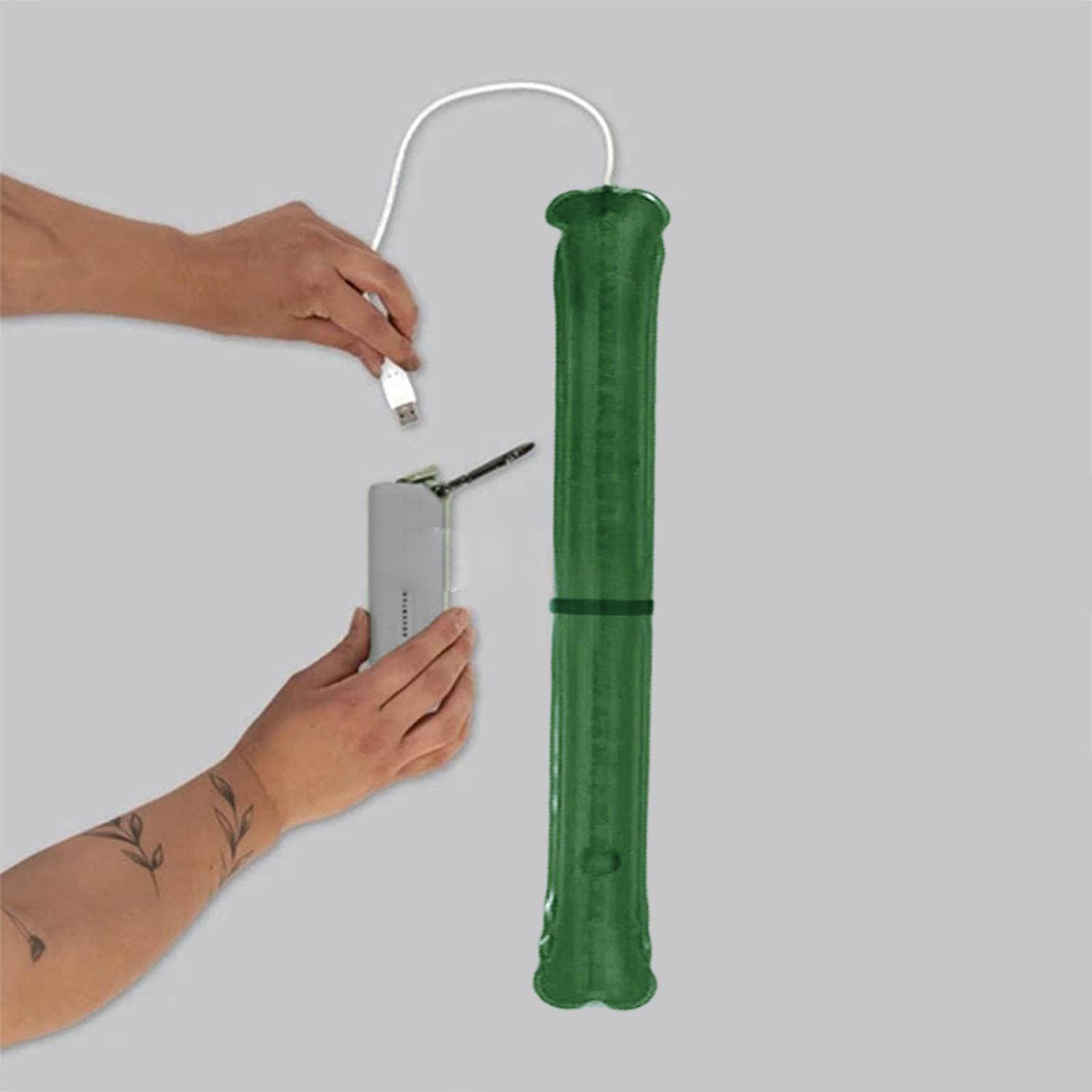 Inflatable LED Camping Light Outdoor Light Lamp USB Rechargeable Green 85cm